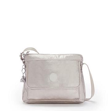 Kipling Aisling Metallic Crossbodytassen Zilver | BE 1047JP